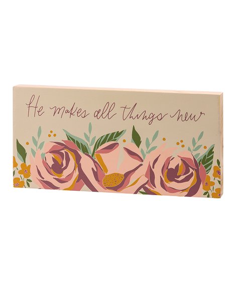 All Things New Roses Box Sign