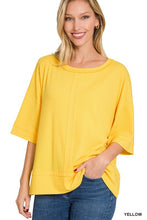 Load image into Gallery viewer, Ribbed Boat Neck Dolman Sleeve Top
