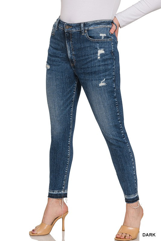 High Rise Cropped Skinny Jeans PLUS