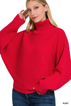 Load image into Gallery viewer, Viscose Dolman Sleeve Turtleneck Sweater
