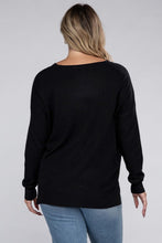 Load image into Gallery viewer, Plus Garment Dyed Front Seam Sweater
