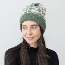 Load image into Gallery viewer, Soft Knit Plaid Cuff Beanie
