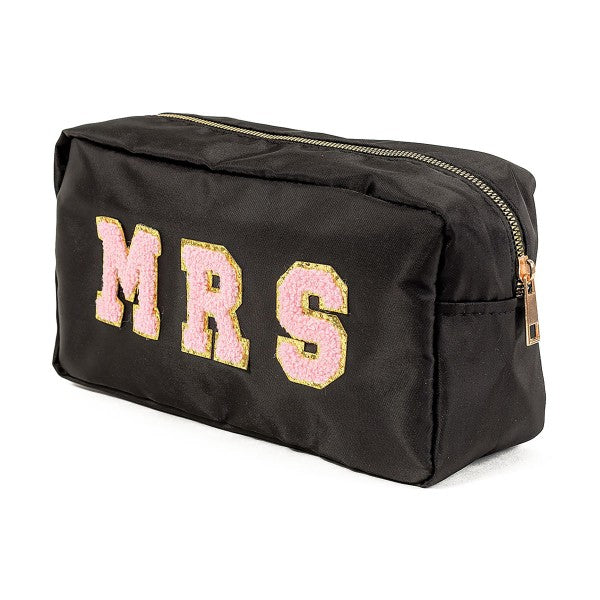Mrs Chenille Patch Travel Pouch