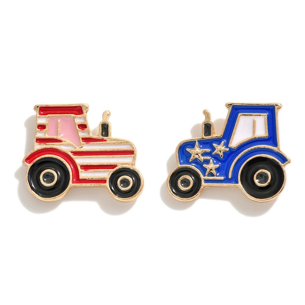 Tractor earrings