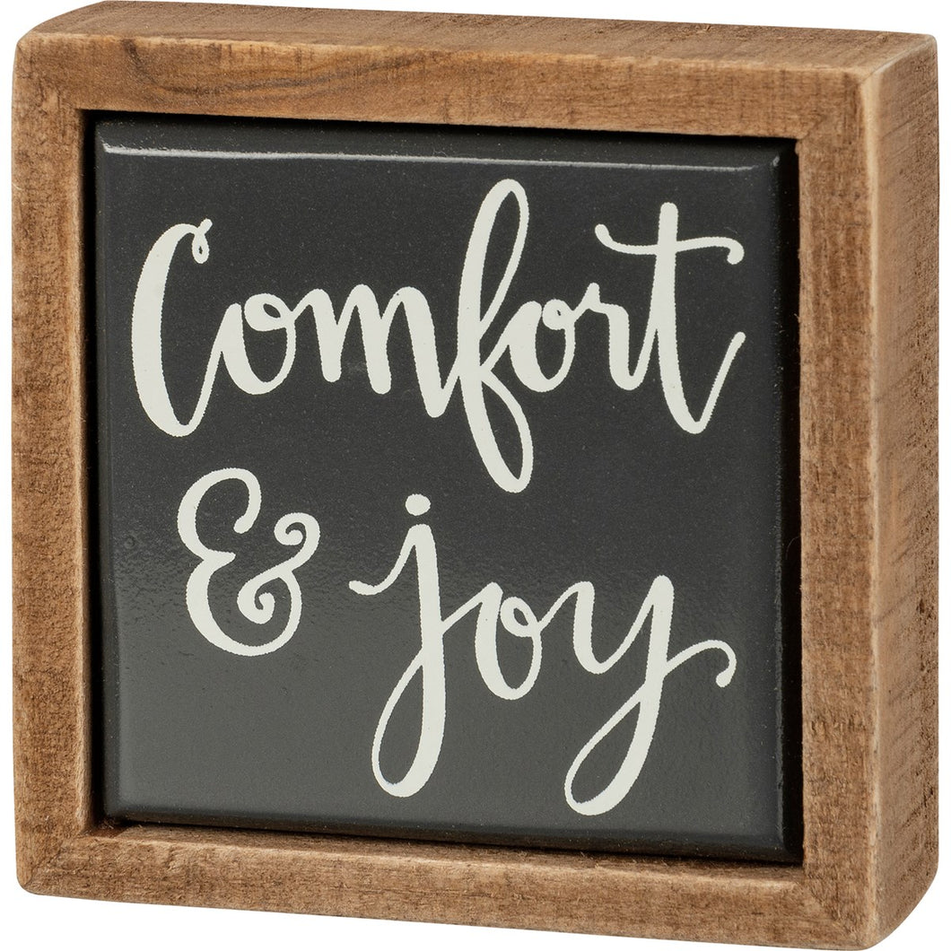 Comfort & Joy Framed Sign