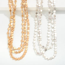 Load image into Gallery viewer, Layered Worn Metal Beaded Necklace
