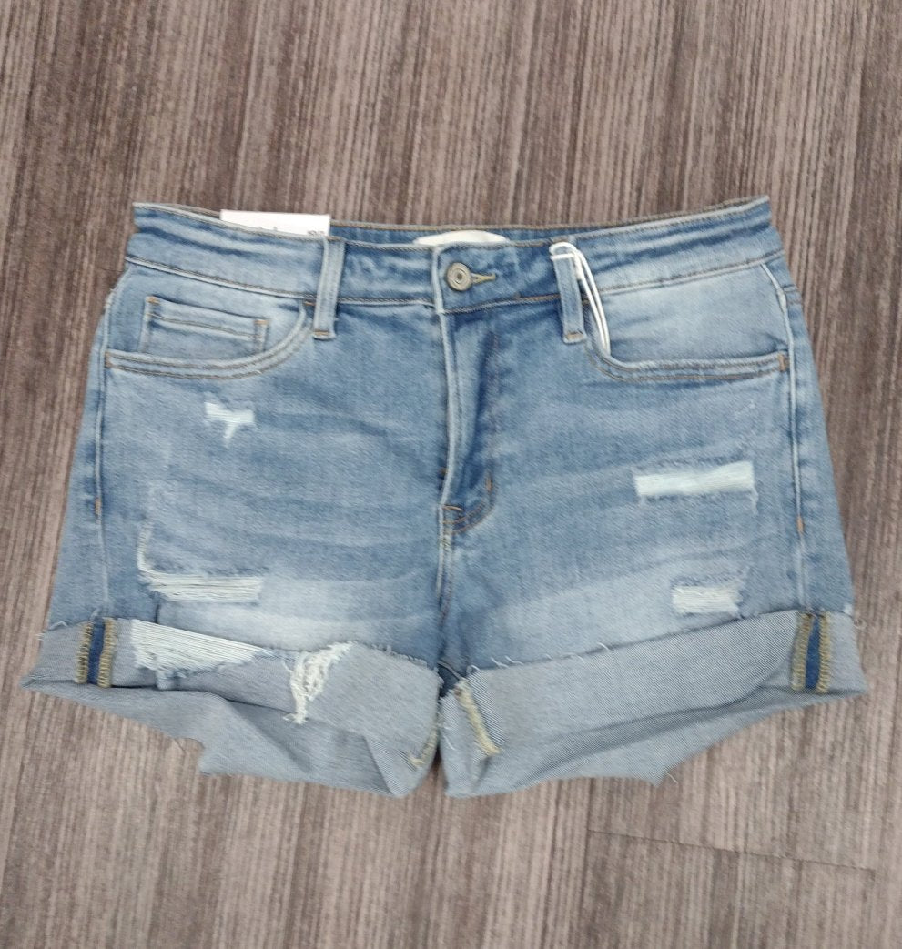 Holly Distressed Cuffed Jean Short