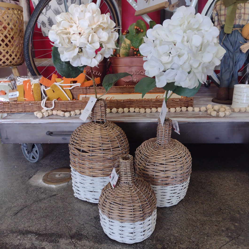 Two-Toned Basket Weave Vase