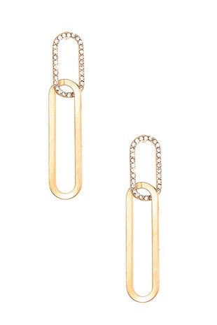 Double Chain Link Diamond Earring