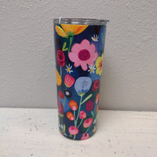 Load image into Gallery viewer, Blue Floral Stainless Steel Tumbler

