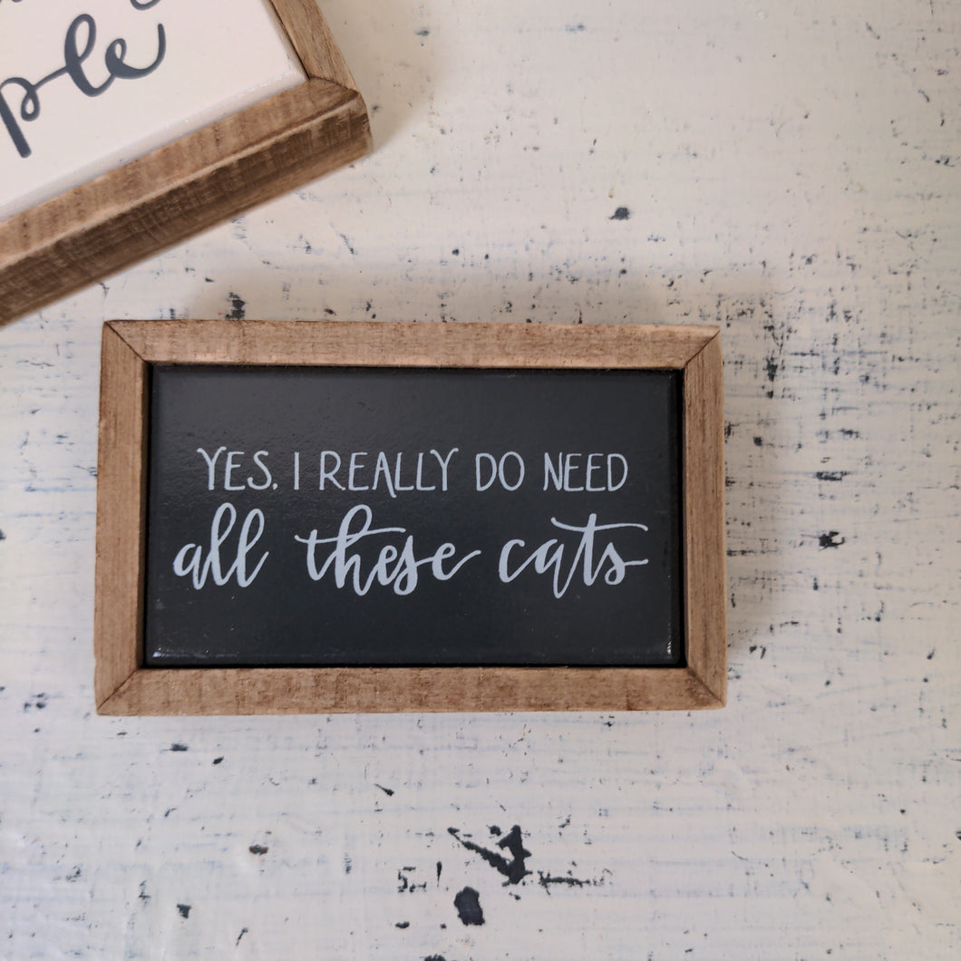 All These Cats Mini Box Sign