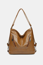 Load image into Gallery viewer, Faux Leather Convertible Shoulder Bag

