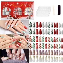 Load image into Gallery viewer, 72-Piece Christmas Theme Press-On Nails
