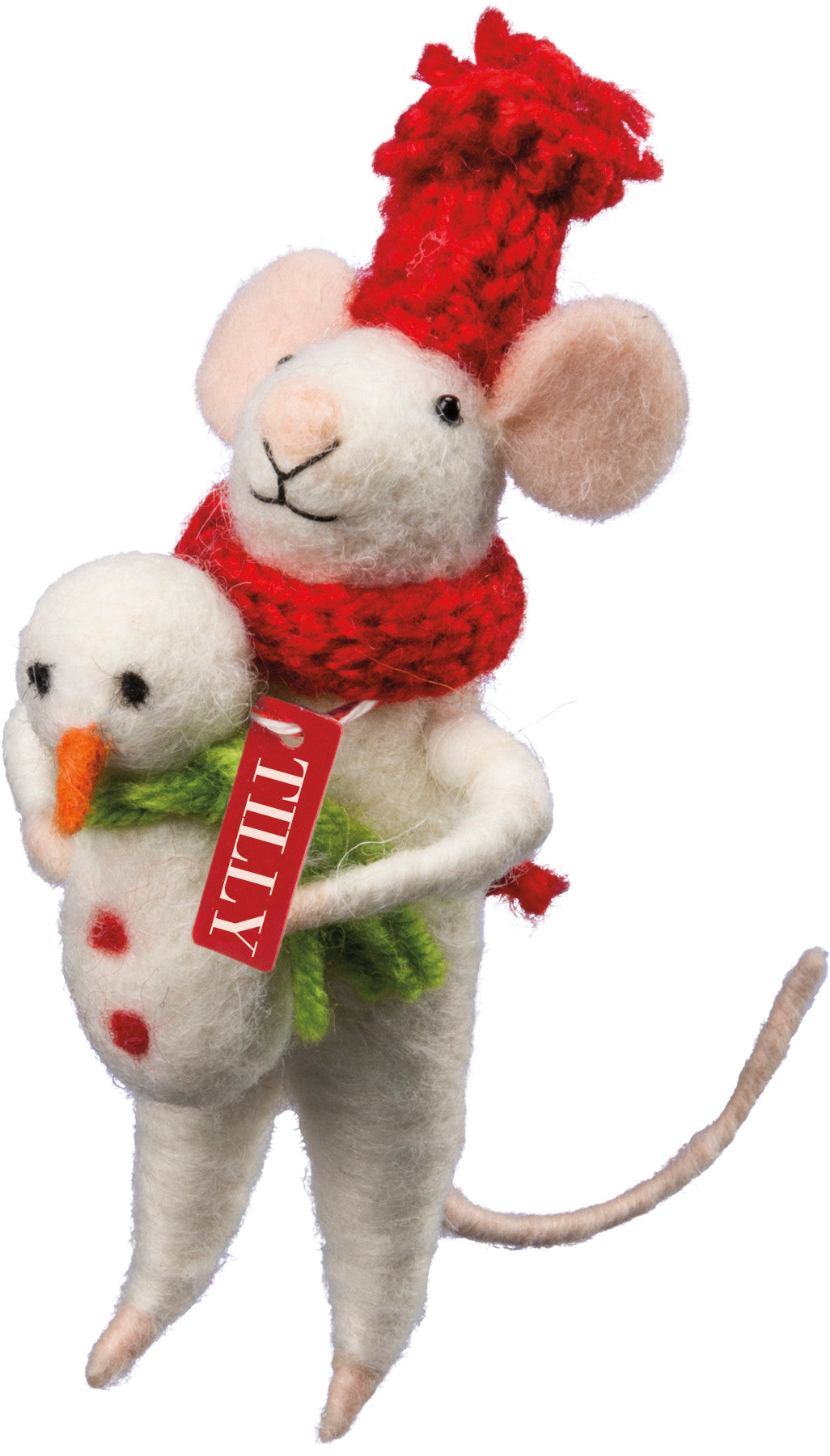 Tilly Mouse with Snowman