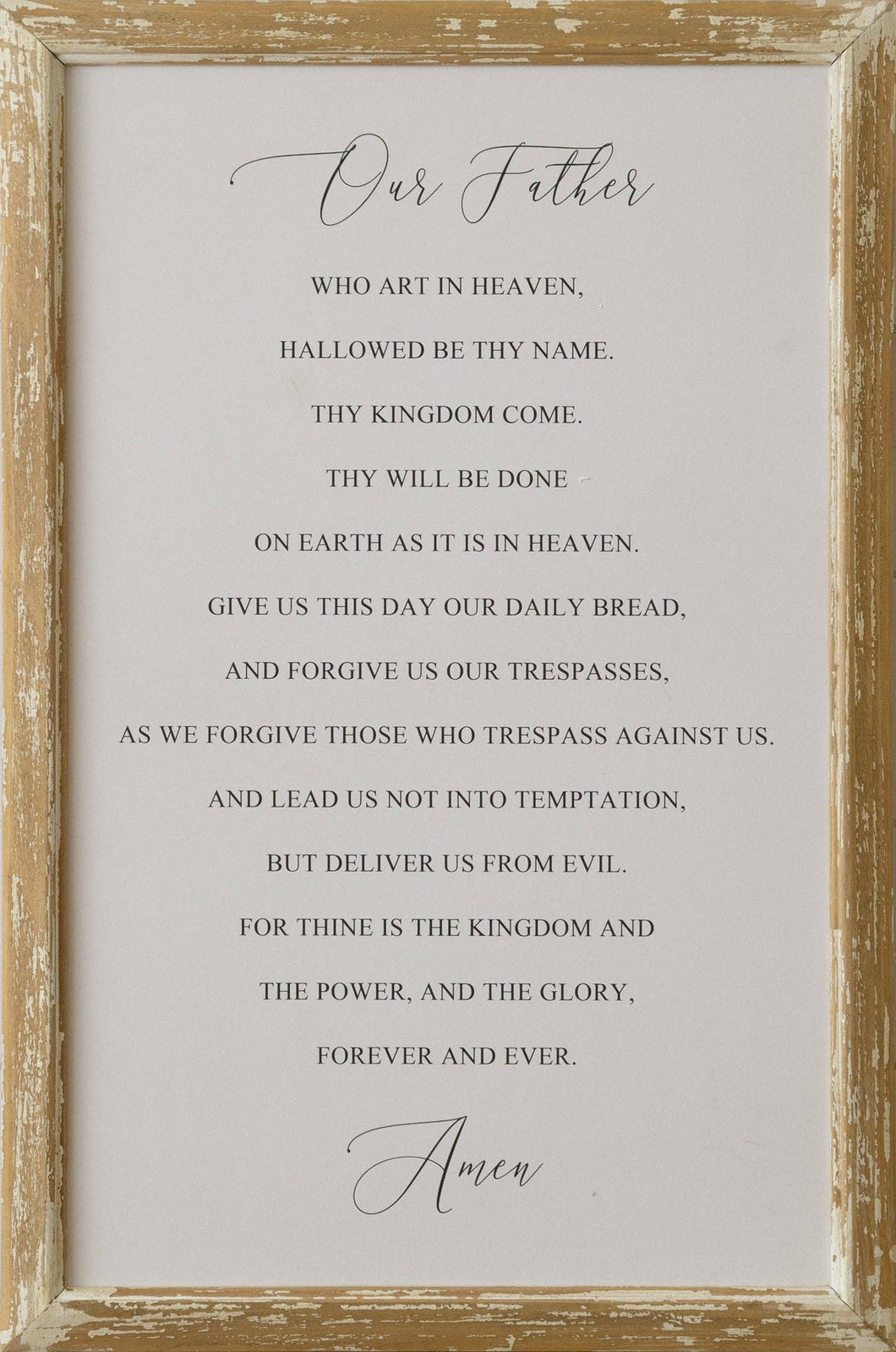 The Lord's Prayer Framed Sign