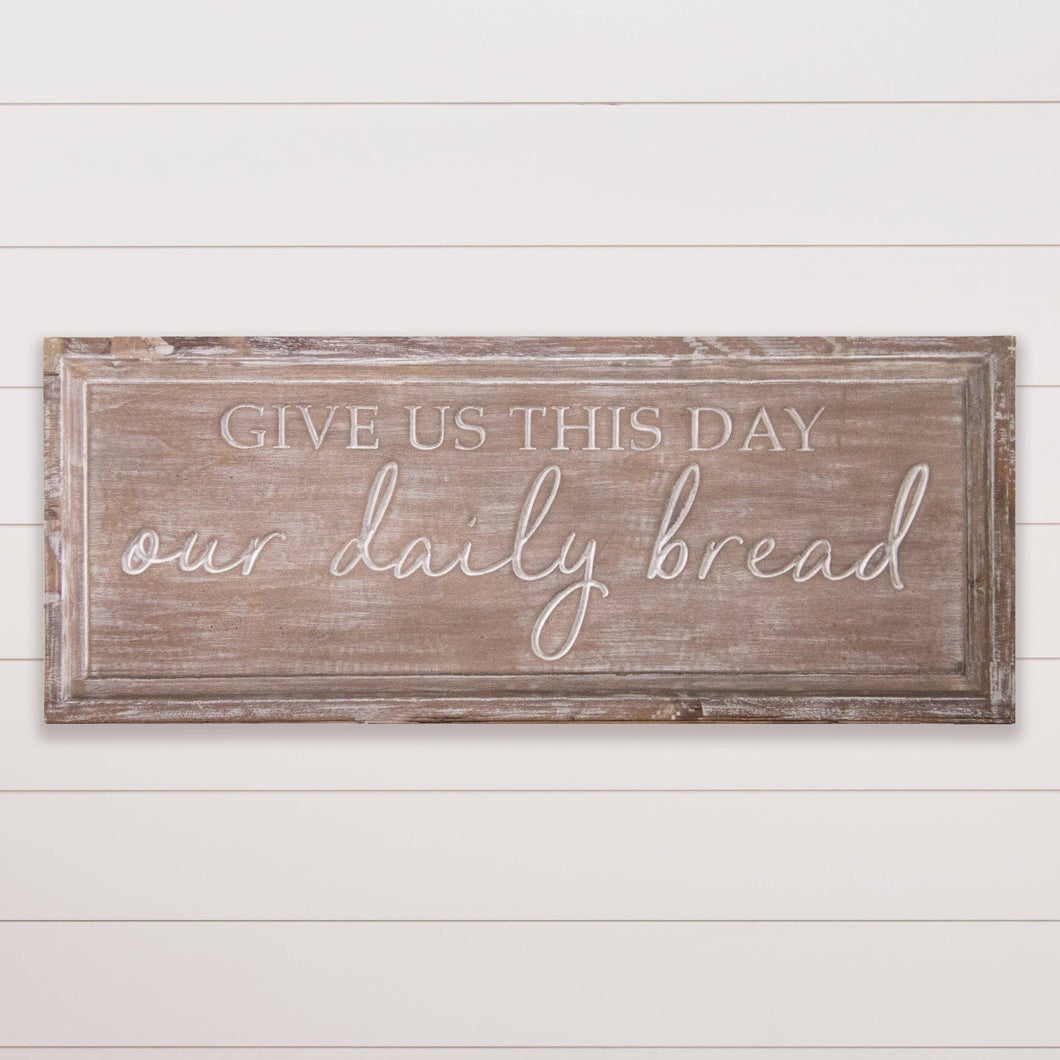 Our Daily Bread Carved Sign