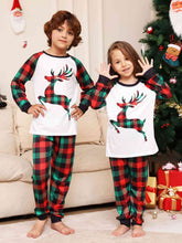 Load image into Gallery viewer, Reindeer Graphic Top and Plaid Pants Set
