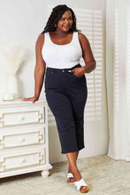 Load image into Gallery viewer, Judy Blue Full Size High Waist Tummy Control Garment Dyed Wide Cropped Jeans
