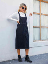 Load image into Gallery viewer, Denim Overall Dress with Pocket
