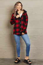 Load image into Gallery viewer, Heimish Make It Last Full Size Contrast Plaid Shacket
