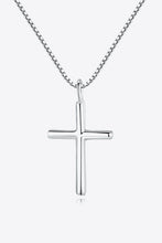 Load image into Gallery viewer, Sterling Silver Delicate Cross Pendant Necklace
