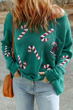 Load image into Gallery viewer, Sequin Candy Long Sleeve Sweater
