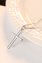 Load image into Gallery viewer, Sterling Silver Delicate Cross Pendant Necklace
