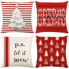 Load image into Gallery viewer, Christmas Striped &amp; Letter Painted Pillowcases Without Filler
