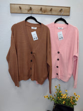 Load image into Gallery viewer, Drop Shoulder Button Front Sweater Cardigan
