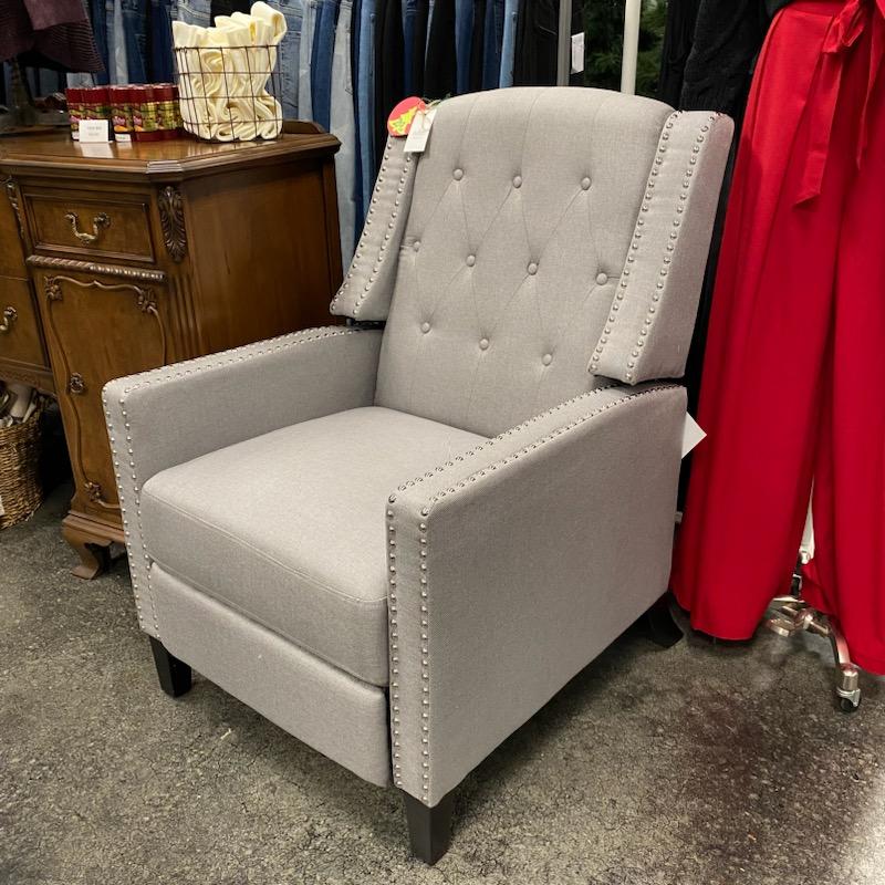Grey Tufted Recliner