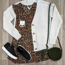 Load image into Gallery viewer, Button Waffle Cardigan Sweater
