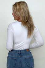 Load image into Gallery viewer, Fawnfit Ribbed Built-In Bra Long Sleeve Bodysuit
