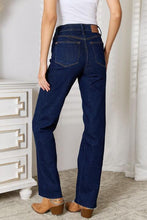 Load image into Gallery viewer, Judy Blue Full Size Raw Hem Straight Leg Jeans with Pockets
