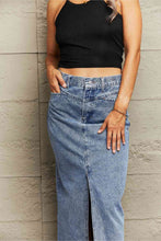 Load image into Gallery viewer, Front Slit Maxi Denim Skirt

