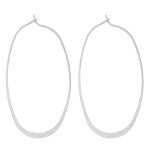 Flat Oval Hoop Earrings