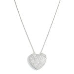 CZ Heart Pendant Dainty Chain Link Necklace