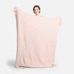 Luxe Pink Animal Print Knit Blanket