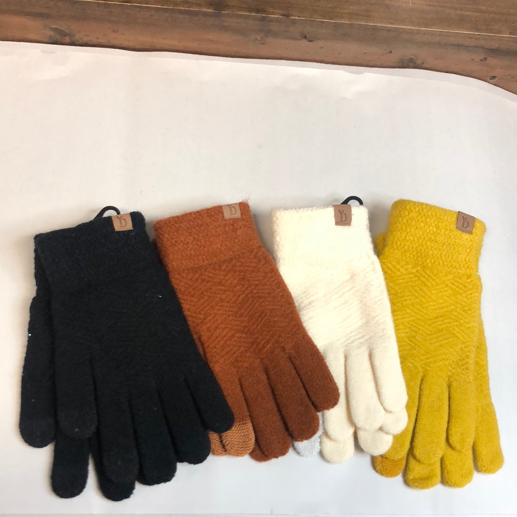 Cross Hatch Knit Smart Gloves