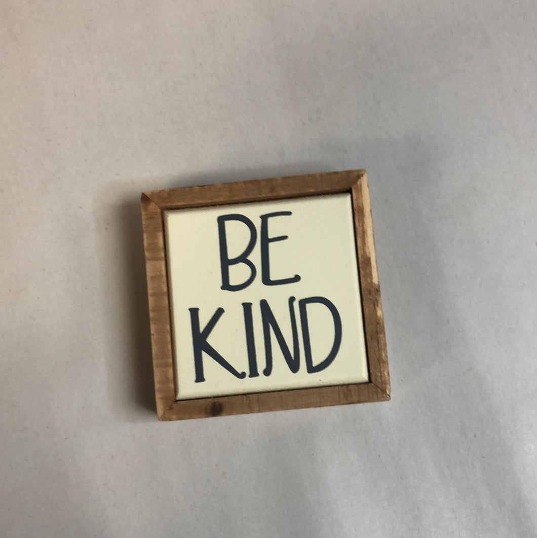 Be Kind Framed Box Sign