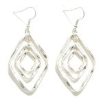 Twisted Linked Diamond Drop Earrings