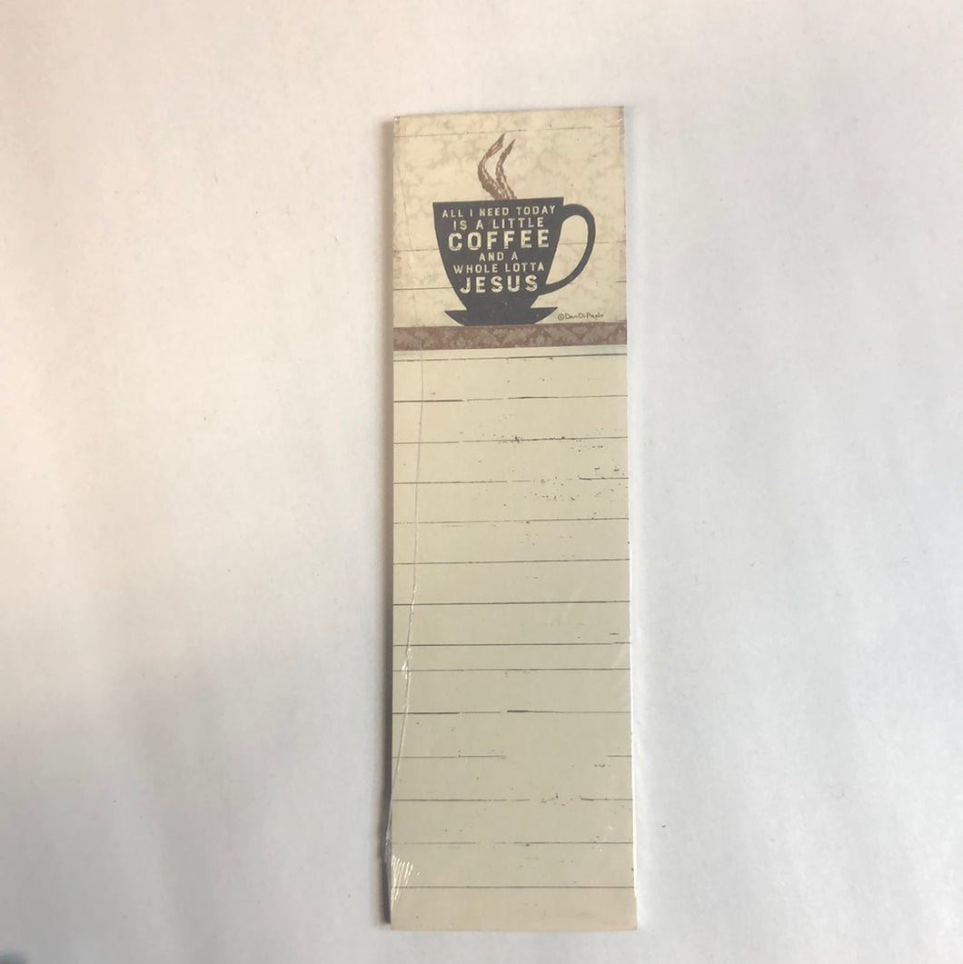 Coffee & Jesus Magnet Notepad