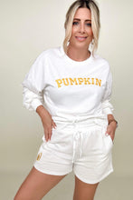 Load image into Gallery viewer, PUMPKIN Graphic Sweatshirt And Shorts Set
