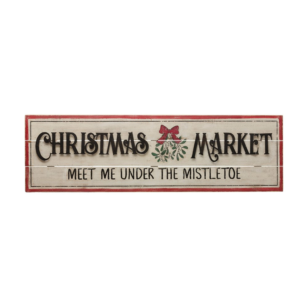 Christmas Market Mistletoe Sign
